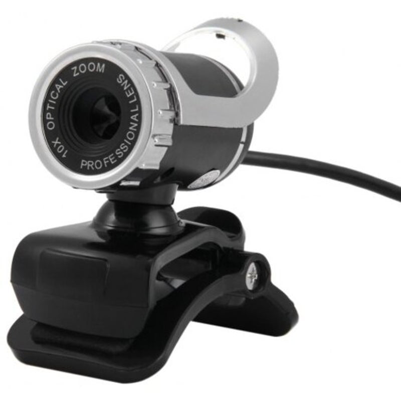 Hd Clip On Webcam 360 Degree Pc Camera With Mic For Laptop Computer Black