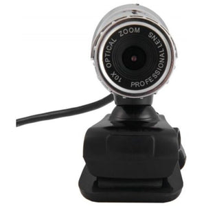 Hd Clip On Webcam 360 Degree Pc Camera With Mic For Laptop Computer Black