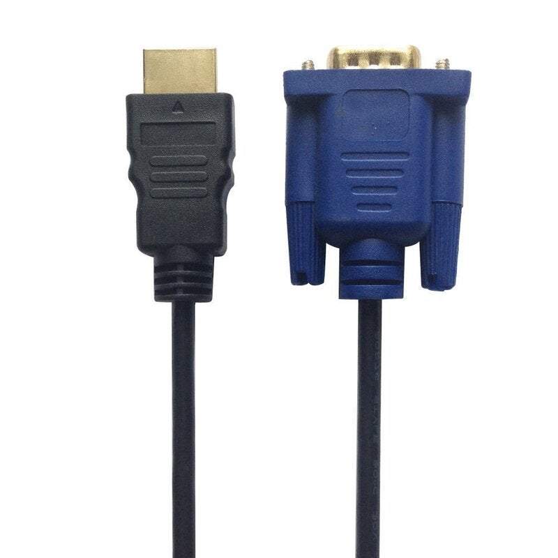 Hdmi To Vga Cable Convert 1.8 M Computer Monitor Projector Digital Tv Blue