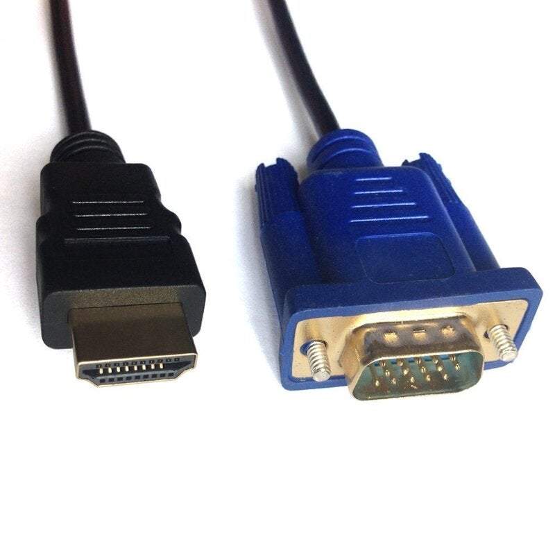 Hdmi To Vga Cable Convert 1.8 M Computer Monitor Projector Digital Tv Blue