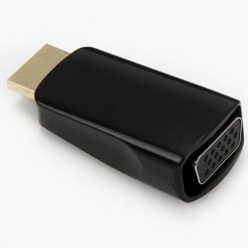 Hdv104 High Definition Hdmi Male To Vga Female Video Adapter Converter With Audio Line Black