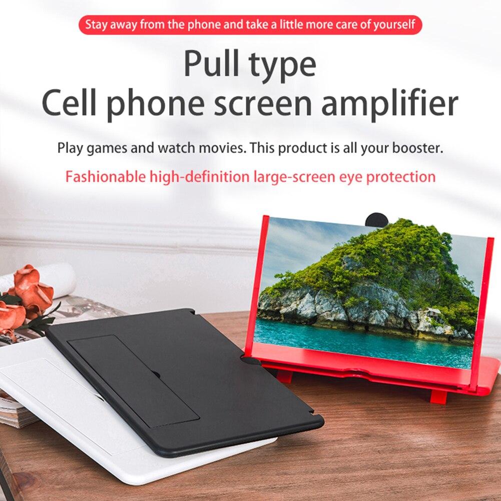 Black 12 Inch Mobile Phone Screen Magnifier Amplifier Folding Design