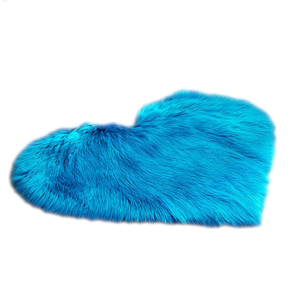 40X50cm Heart Shaped Artificial Fur Rug Carpet Mat