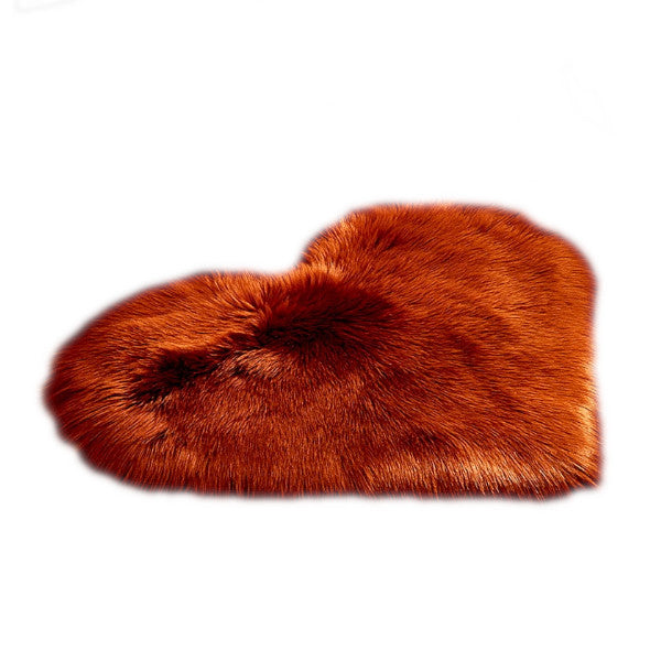 40X50cm Heart Shaped Artificial Fur Rug Carpet Mat