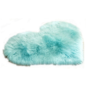 40X50cm Heart Shaped Artificial Fur Rug Carpet Mat