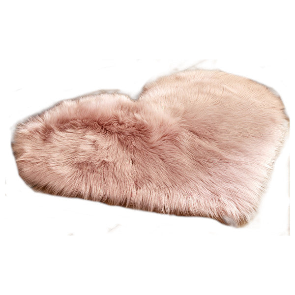 40X50cm Heart Shaped Artificial Fur Rug Carpet Mat