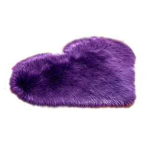 40X50cm Heart Shaped Artificial Fur Rug Carpet Mat