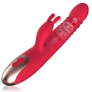 House Of Dasein Heating Rabbit Vibrator Rechargeable Waterproof G Spot Clit Stimulator