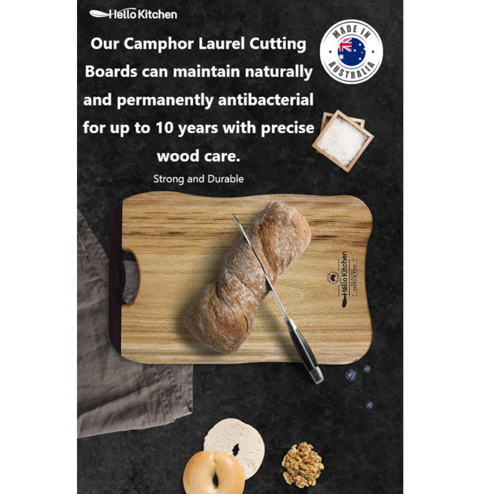 Hello Kitchen Premium Natural Camphor Laurel Cutting Chopping Board (Plain)