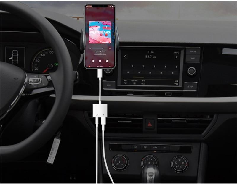 Hod Health And Home 2 In 1 Audio Adapter Charging Earphone Aux Cable Splitter