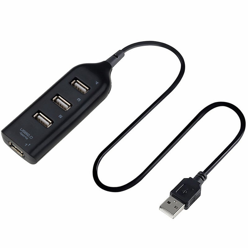 Usb 2.0 Hub 4 Port Splitter Adapter For Pc Computer