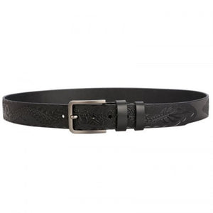 High End Dragon Craft Leather Men's Personality Belt Black 115Cm