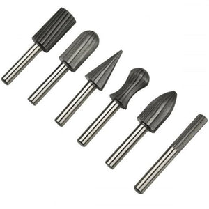 High Speed Steel Multifunction Rotary File 6Pcs Black