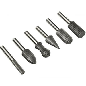 High Speed Steel Multifunction Rotary File 6Pcs Black