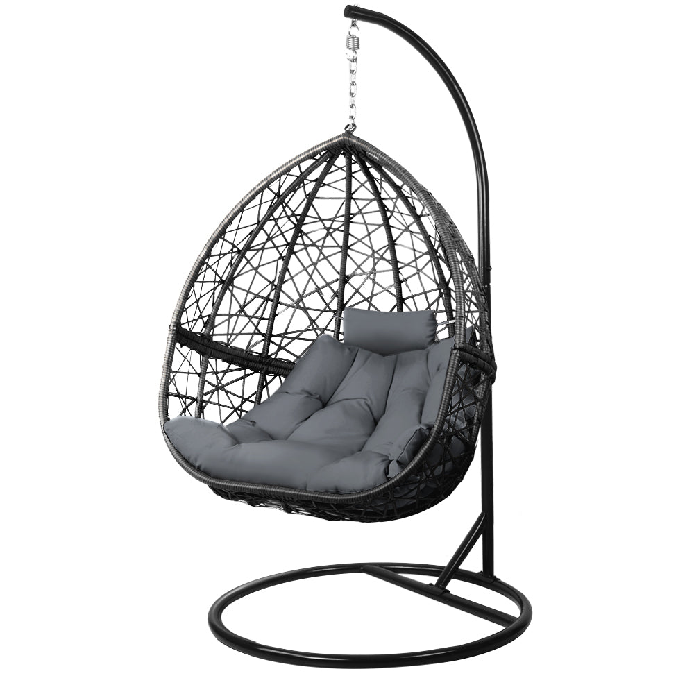 Gardeon Outdoor Hanging Swing Chair - Black