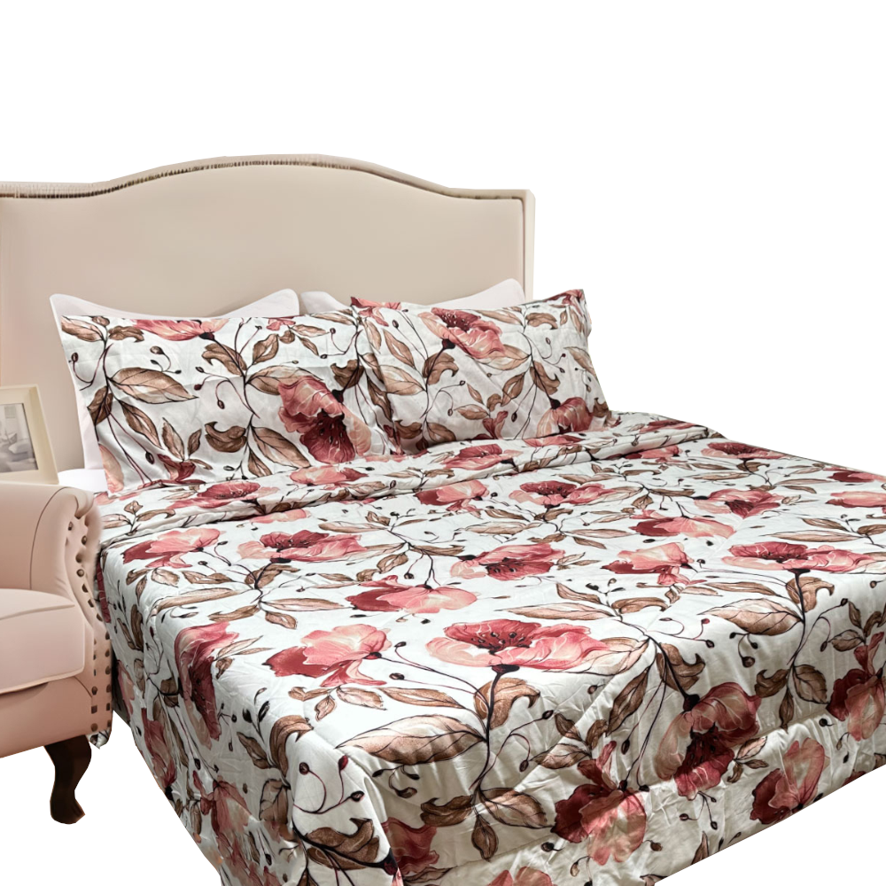 Hotel Living 3 Pce Light Weight Comforter Set Queen/King Corbett Floral Autumn