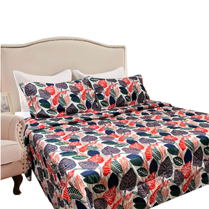 Hotel Living 3 Pce Light Weight Comforter Set Queen/King Corbett Tropical Leaves