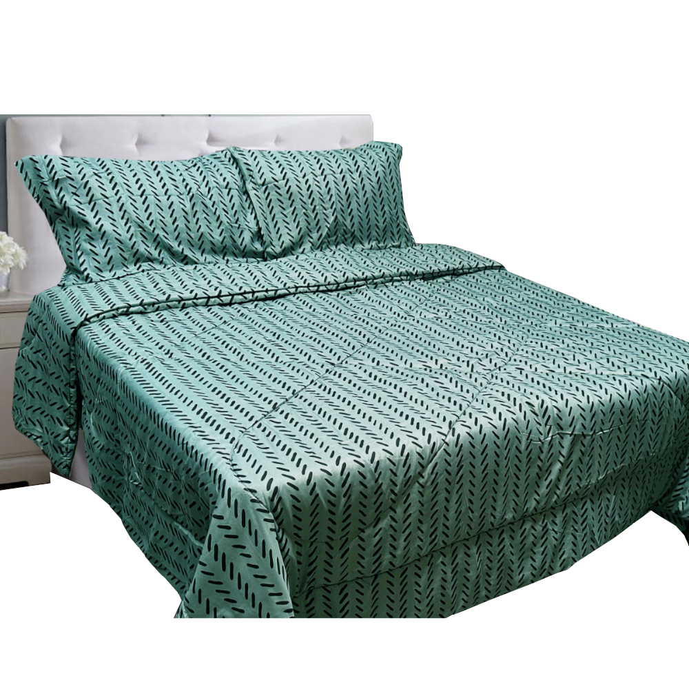 Hotel Living 3 Pce Light Weight Comforter Set Queen/King Oscar Herringbone