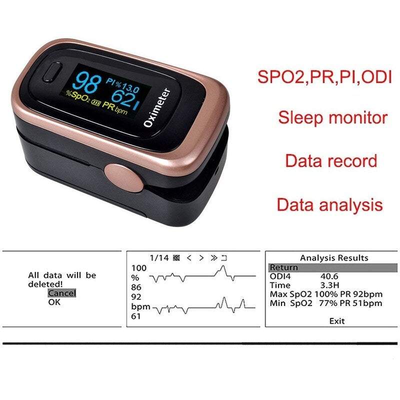 Household Finger Pulse Oximeter Lightweight Portable Spo2 Monitor Heartbeat Saturation Product Sleep Monitoring