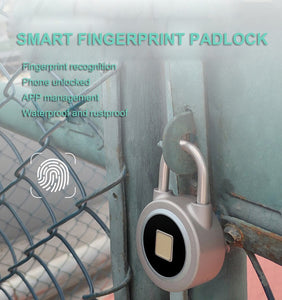 Fingerprint Smart Keyless Padlock App Button Password Unlock Anti Theft Lock