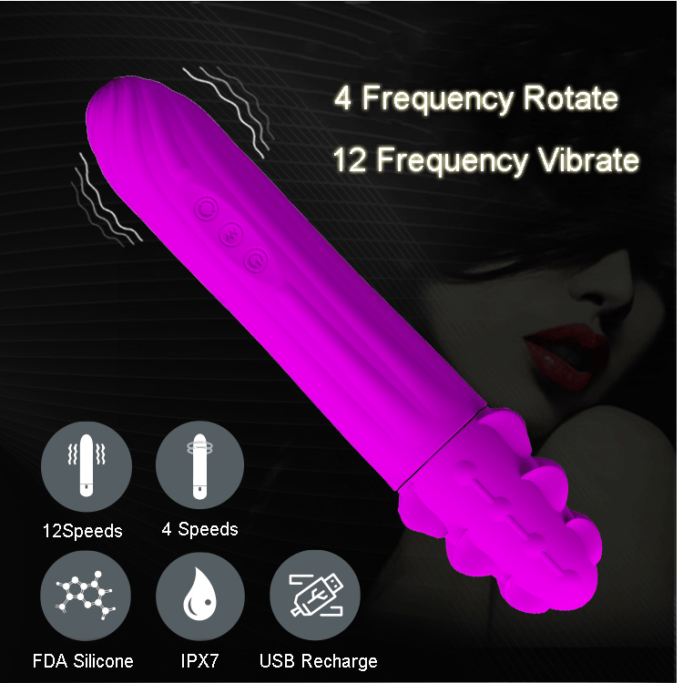 Pretty Love Rotating G Spot Clitoral Vibrator Clitoris Stimulation Nipple Massage