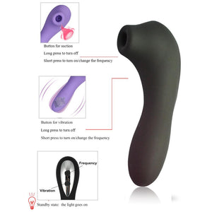 Clitoral Suction 12 Speed Double Sucking Vibrator Bdsm