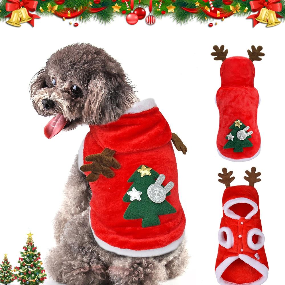 Christmas Dog Coat With Hood