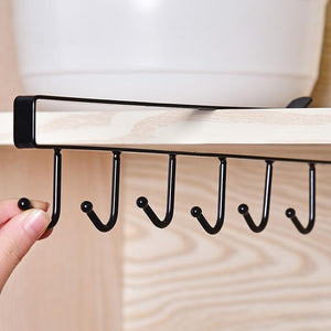 Hanging Holder Kitchen Storage Space Saving Rack With Hooks