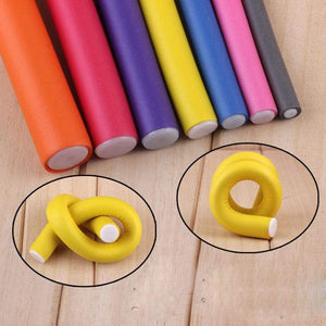 10Pcs Flexible Heatless Hair Curler Diy Curling Style