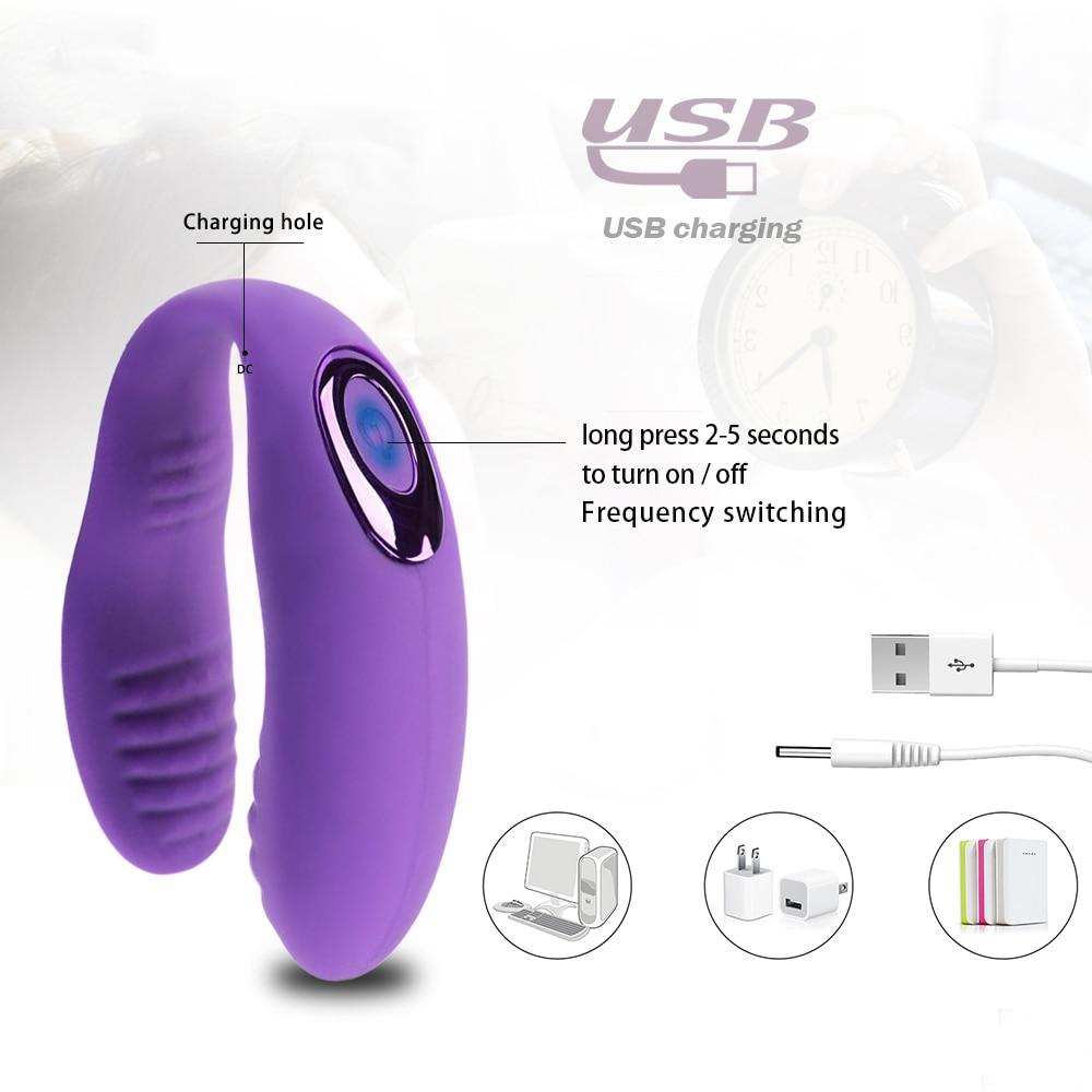 10 Speed Wearable Couples Vibrator G Spot Clitoris Sex Toy Black Purple