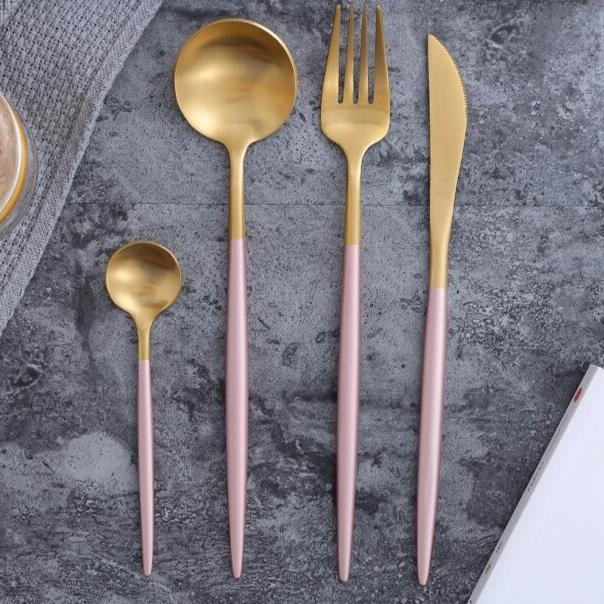 Gold Dipped Elegant Cutlery Flatware