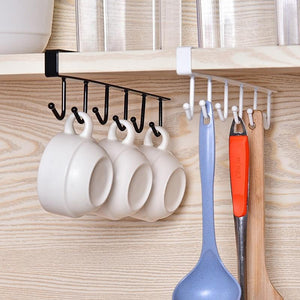 Hanging Holder Kitchen Storage Space Saving Rack With Hooks