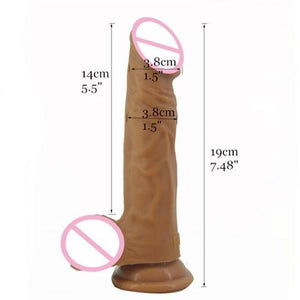 Silicone Realistic Dildo Butt Plug Anal Toy 19Cm 3.8Cm Thick