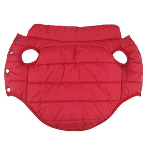 Red / Blue Brown Winter Pet Dog Jacket With Soft Lining And Clips