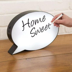 Speech Bubble Light Box Home Decor Night