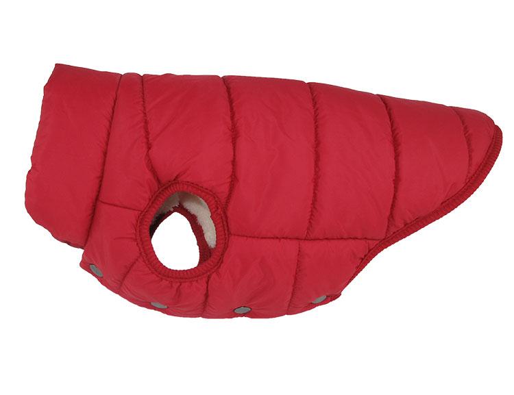 Red / Blue Brown Winter Pet Dog Jacket With Soft Lining And Clips