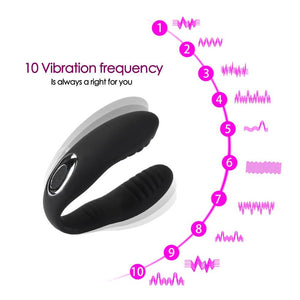 10 Speed Wearable Couples Vibrator G Spot Clitoris Sex Toy Black Purple