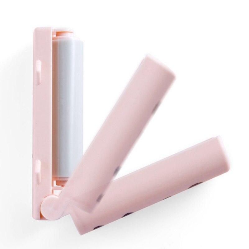 Pink Portable Cartoon Roller Sticking Device For Pet Hair Dust Remove Dog Ne1