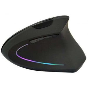 Hyw 69 Ergonomic Vertical Erect Design Wireless 2.4Ghz Optical Mouse Black