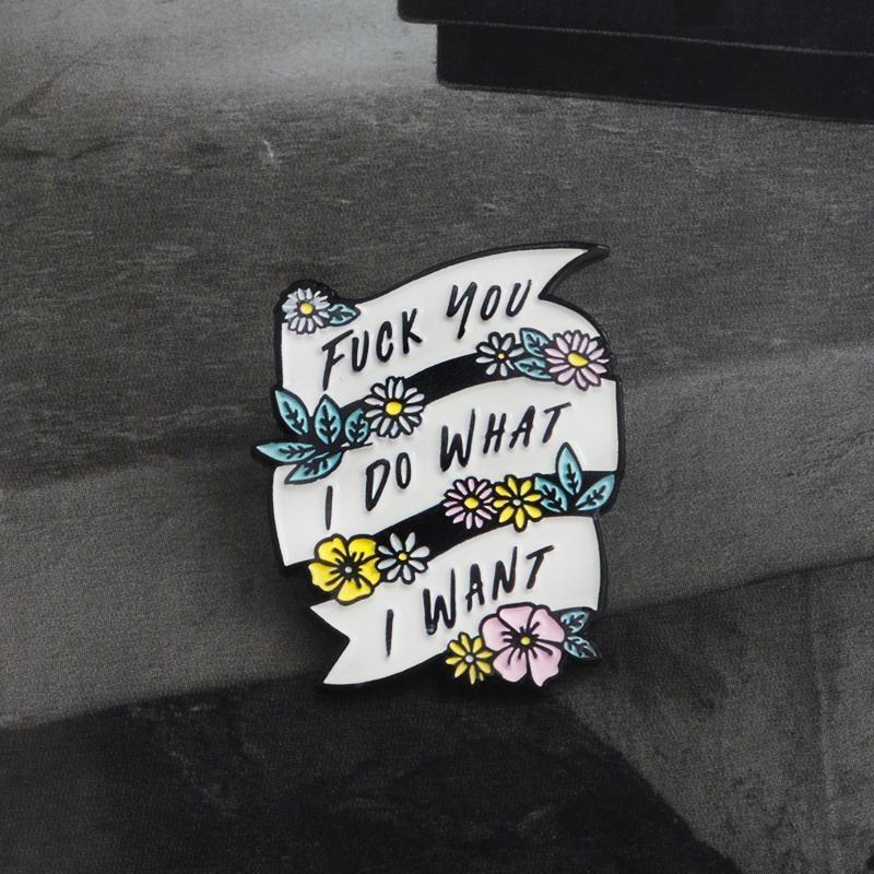 House Of Dasein Feminist Empowerment Brooch Pin Zinc Alloy Secure Back
