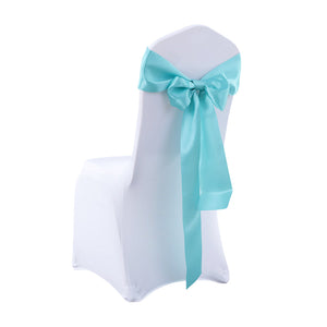 50X Satin Chair Sashes Cloth Cover Wedding Coral