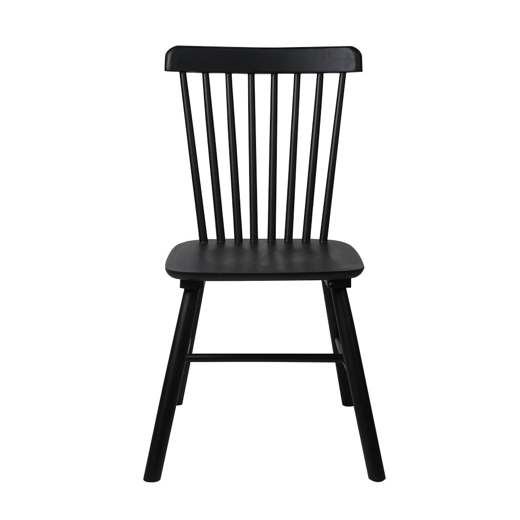 Levede 2X Dining Chairs Kitchen Winsor Black