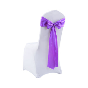 50X Satin Chair Sashes Cloth Cover Wedding Coral