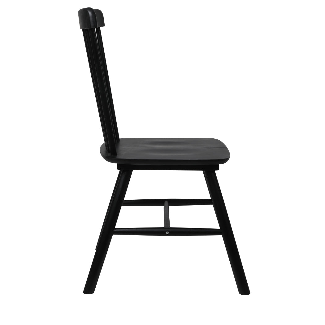 Levede 2X Dining Chairs Kitchen Winsor Black
