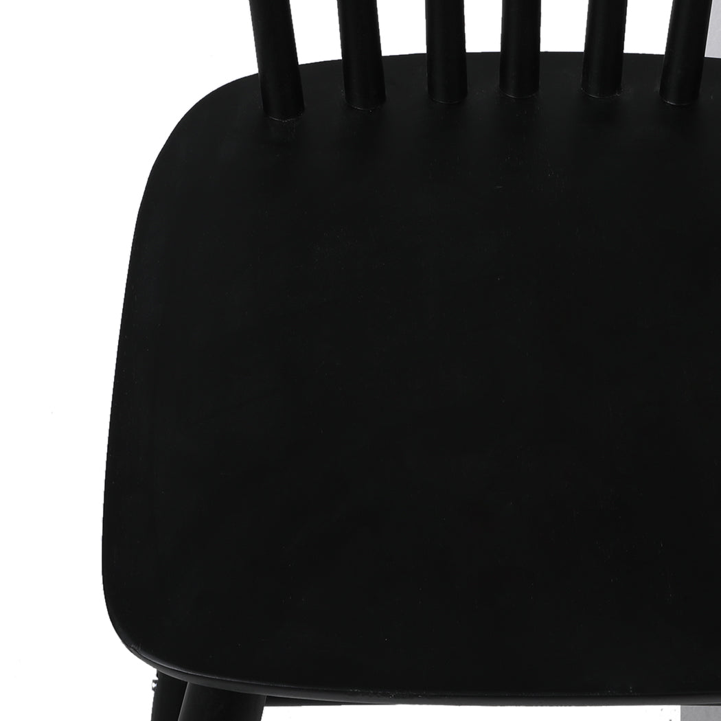 Levede 2X Dining Chairs Kitchen Winsor Black