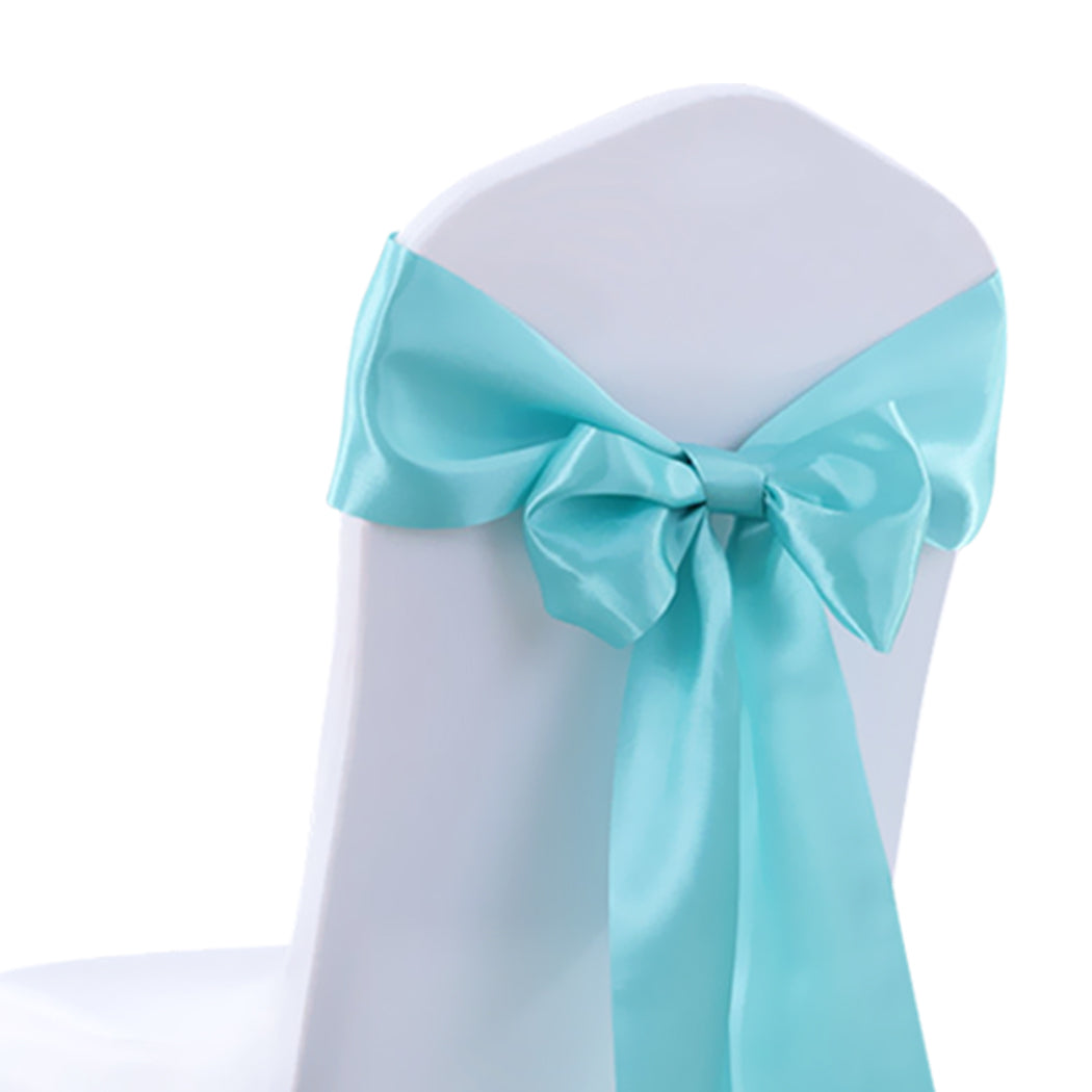 50X Satin Chair Sashes Cloth Cover Wedding Coral