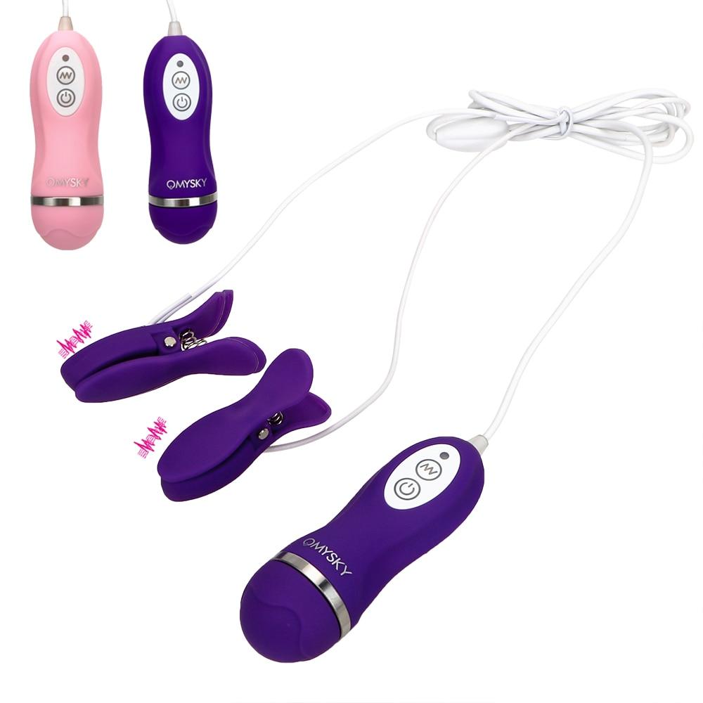 Vibrating Nipple Clamps Silicone Vibrators Bdsm Breast Clips