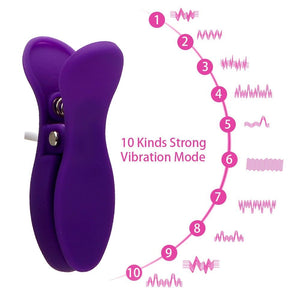 Vibrating Nipple Clamps Silicone Vibrators Bdsm Breast Clips