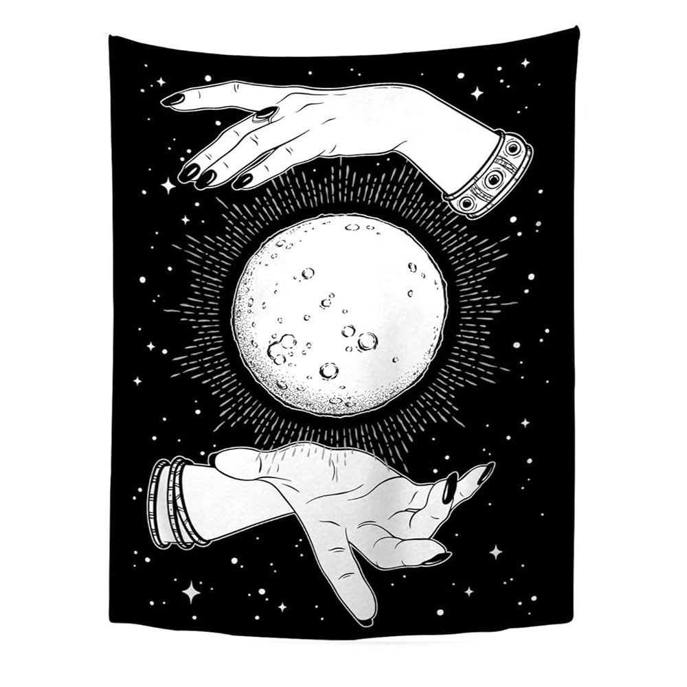 Tapestry Black Hand 150X100 Cm Tarot Card Psychedelic Scene Art For Home Decor