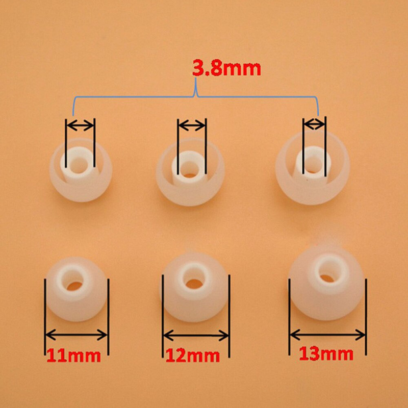 6 Pairs 12 Pcs 3.8Mm Soft Silicone In Ear Earphone Covers Earbud Tips Earbuds Eartips Dual Color Pads Cushion For Headph